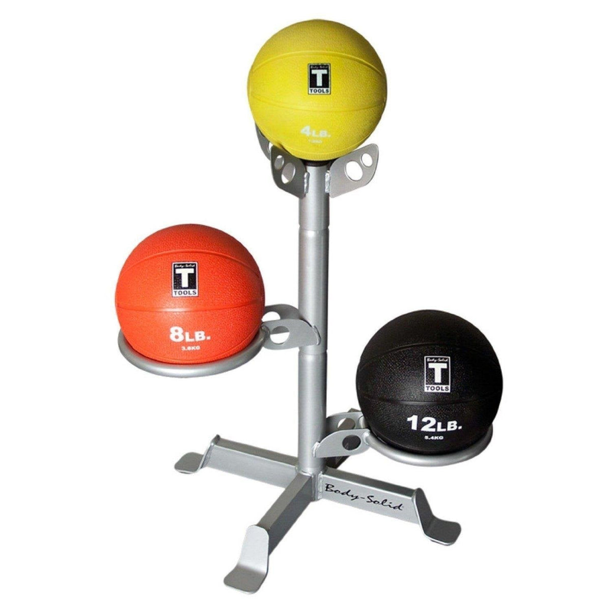 Body Solid GMR10PACK Body Solid Vertical Medicine Ball Rack with Included 6 Medicine Balls Up to 6 Medicine - GymBasis Store