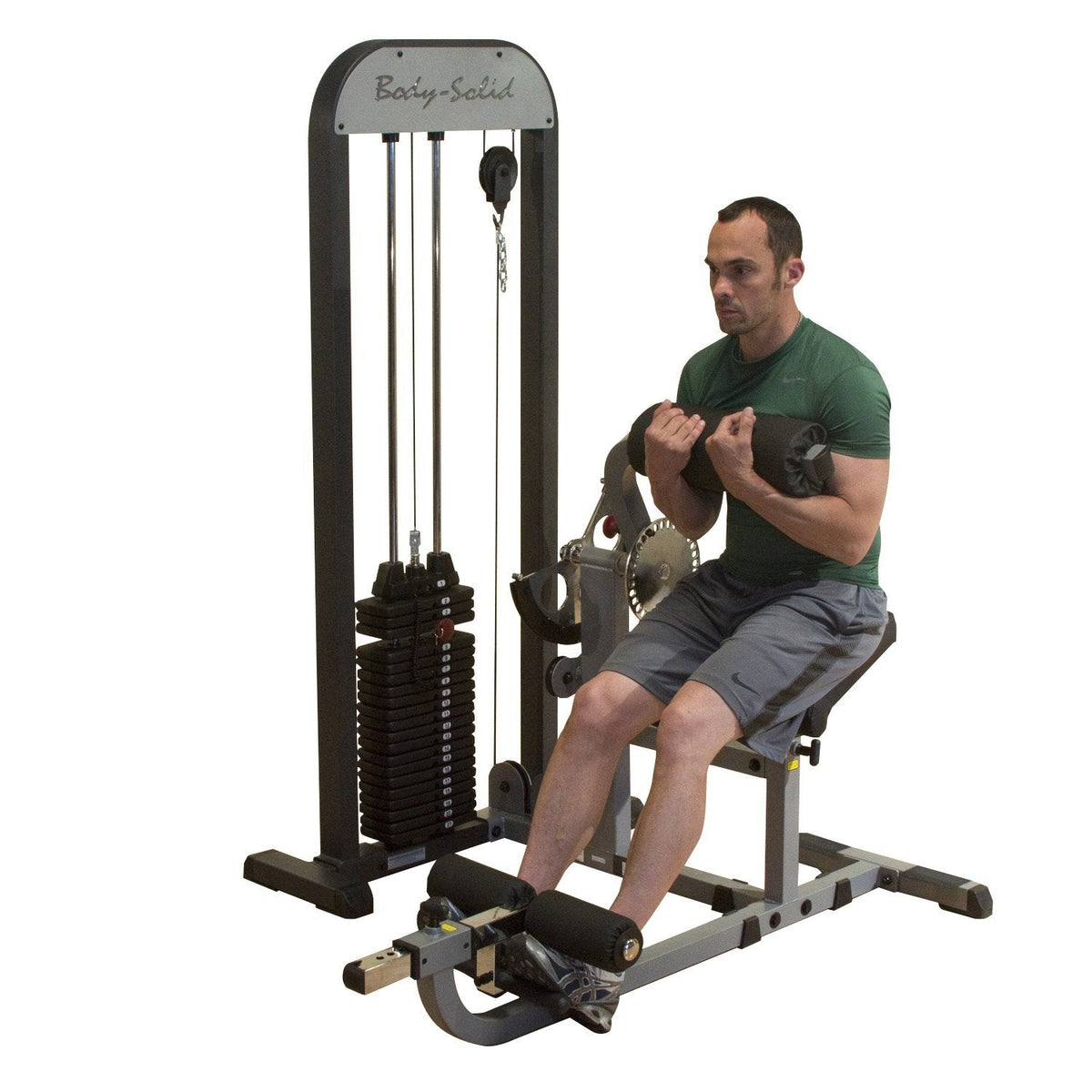 Body Solid GCABSTK Pro Select Ab and Back Machine with DuraFirm Padding and Adjustable Cam 210-Pound - GymBasis Store