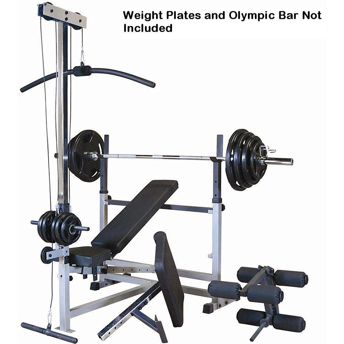 Body Solid GDIB46LP Olympic Bench Package, Includes GDIB46L, GPCA1, and GLRA81 - GymBasis Store