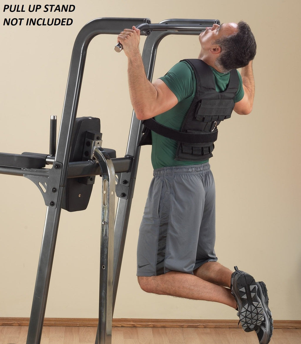 Body-Solid BSTWV40 Adjustable Weighted Vest 40 lbs. - Weighted Training Vest from 2 to 40 Pounds - 40 lb. Weight Vest - GymBasis Store