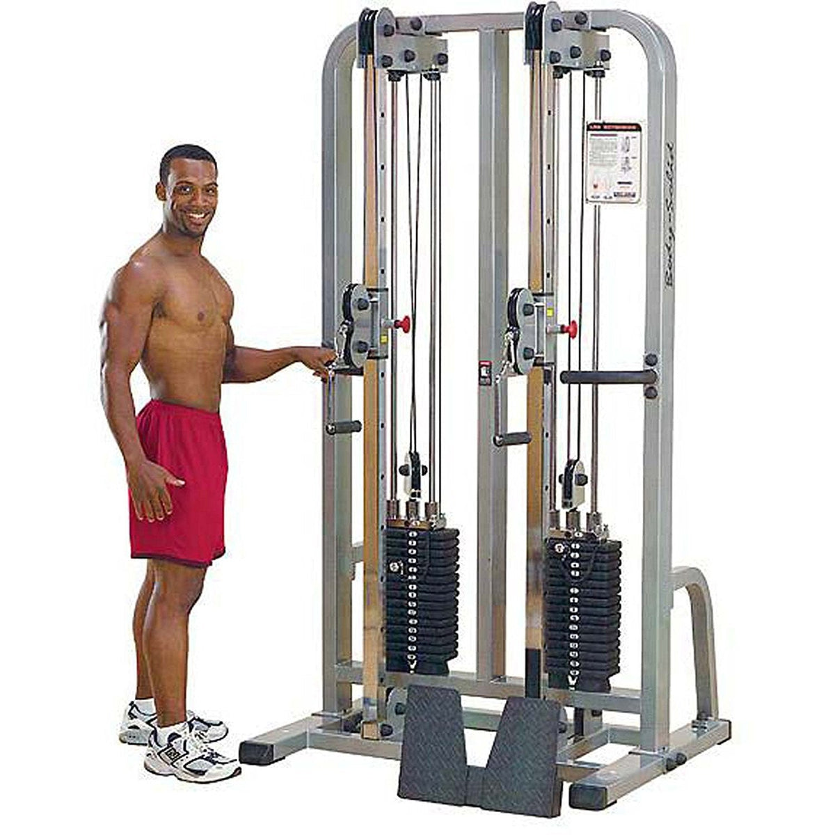 Body Solid Pro Club Line SDC2000G1 Dual Cable Column with Dual 160-Pound Weight Stacks - GymBasis Store