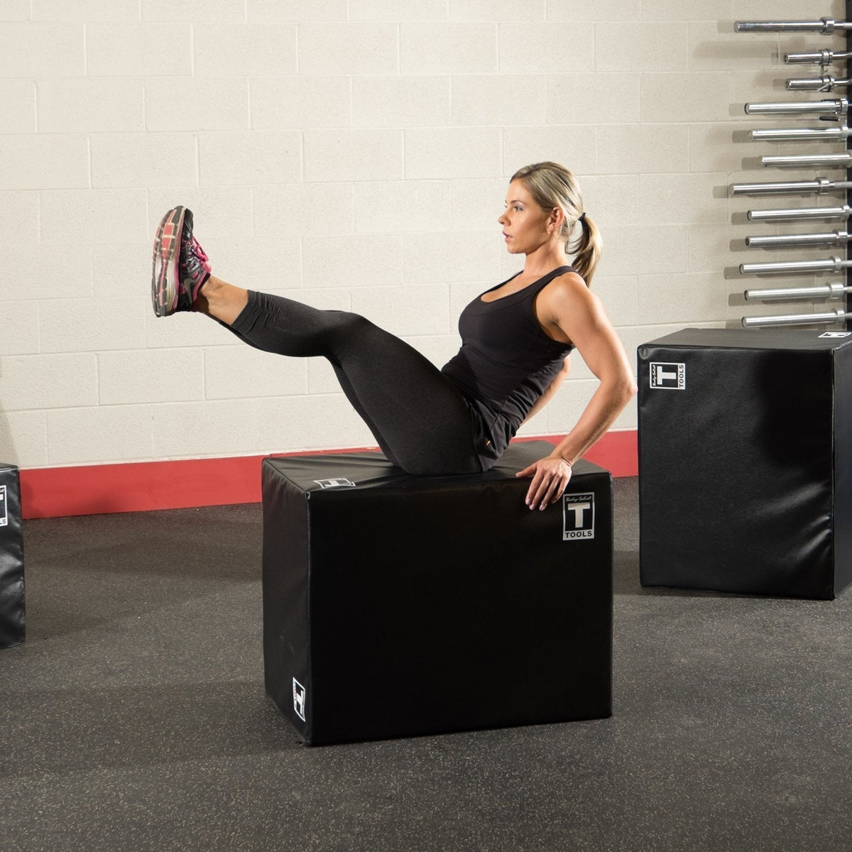 Body-Solid Tools 3 Way Soft Plyometrics Box, Black - GymBasis Store
