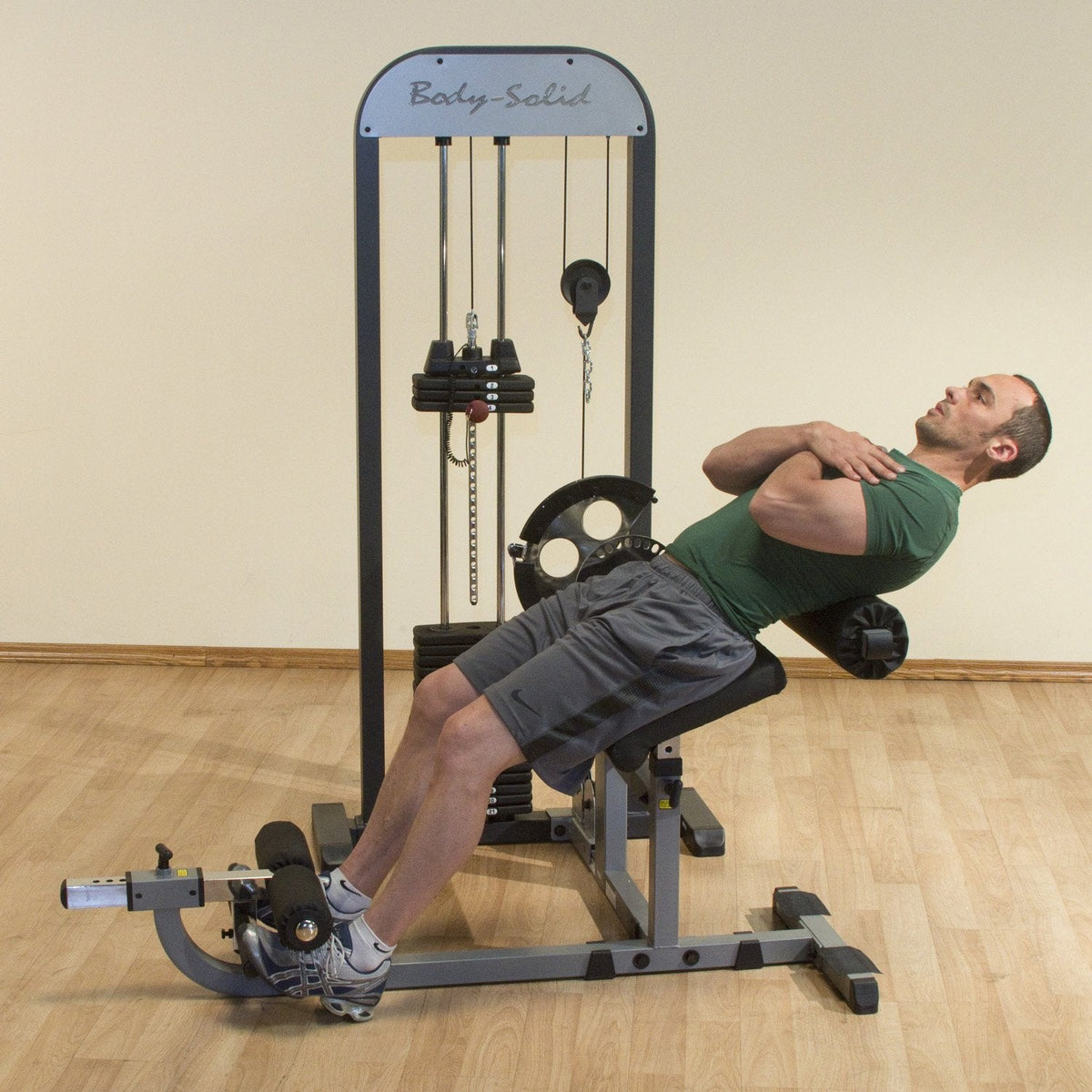 Body Solid GCABSTK Pro Select Ab and Back Machine with DuraFirm Padding and Adjustable Cam 210-Pound - GymBasis Store