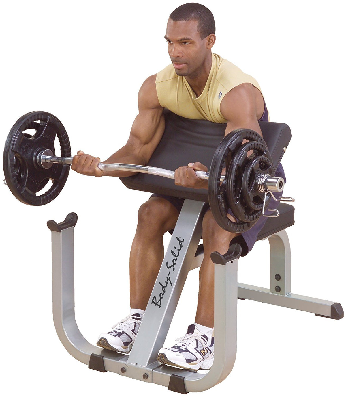 Body Solid GPCB329 Body Solid Preacher Curl Bench with DuraFirm Padding and Extra-Wide - GymBasis Store
