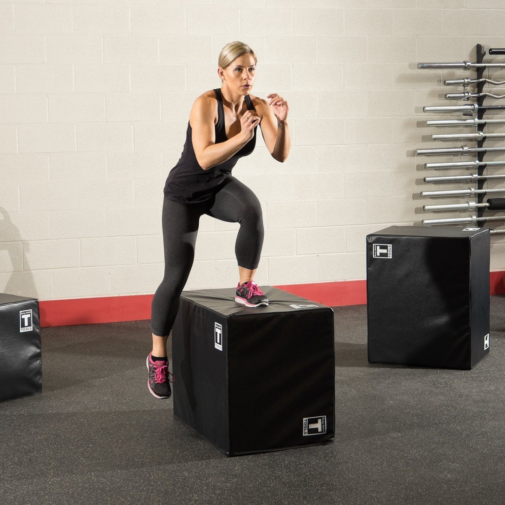 Body-Solid Tools 3 Way Soft Plyometrics Box, Black - GymBasis Store