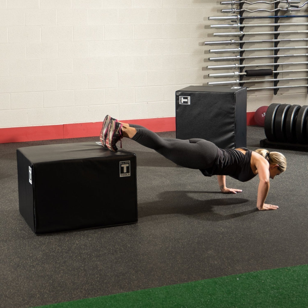 Body-Solid Tools 3 Way Soft Plyometrics Box, Black by Body-Solid Tools - GymBasis Store