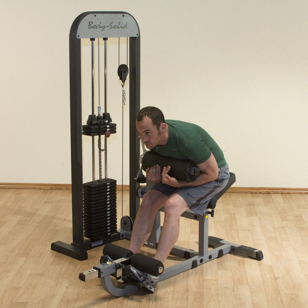 Body Solid GCABSTK Pro Select Ab and Back Machine with DuraFirm Padding and Adjustable Cam 210-Pound - GymBasis Store