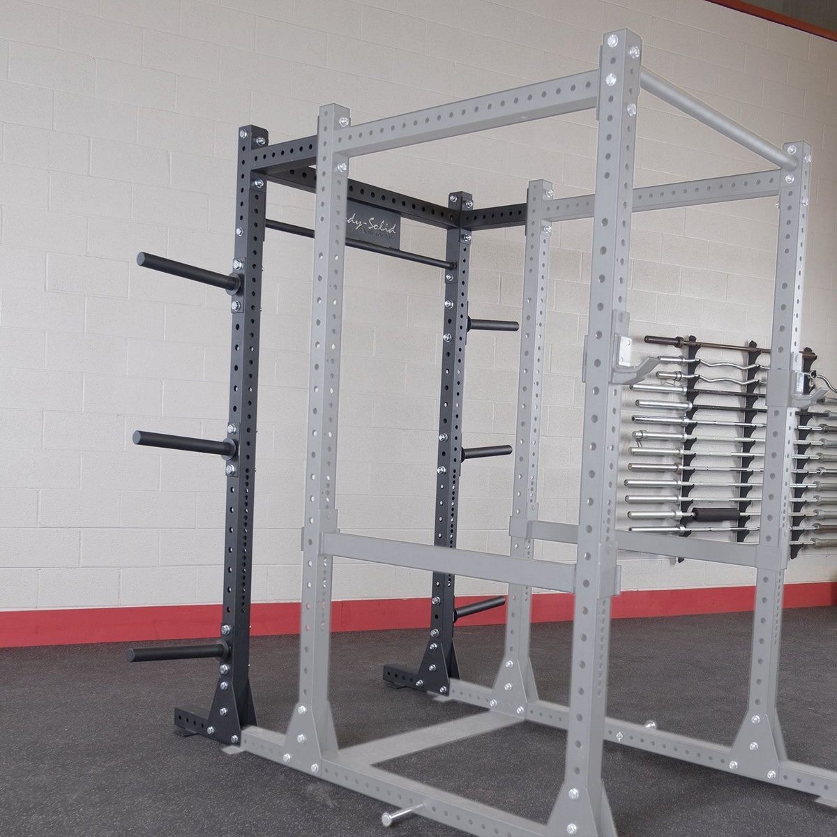 Body-Solid Power Rack SPR1000 and the rear Rack Extension with SFID425 Package - SPR1000BackP5 - GymBasis Store