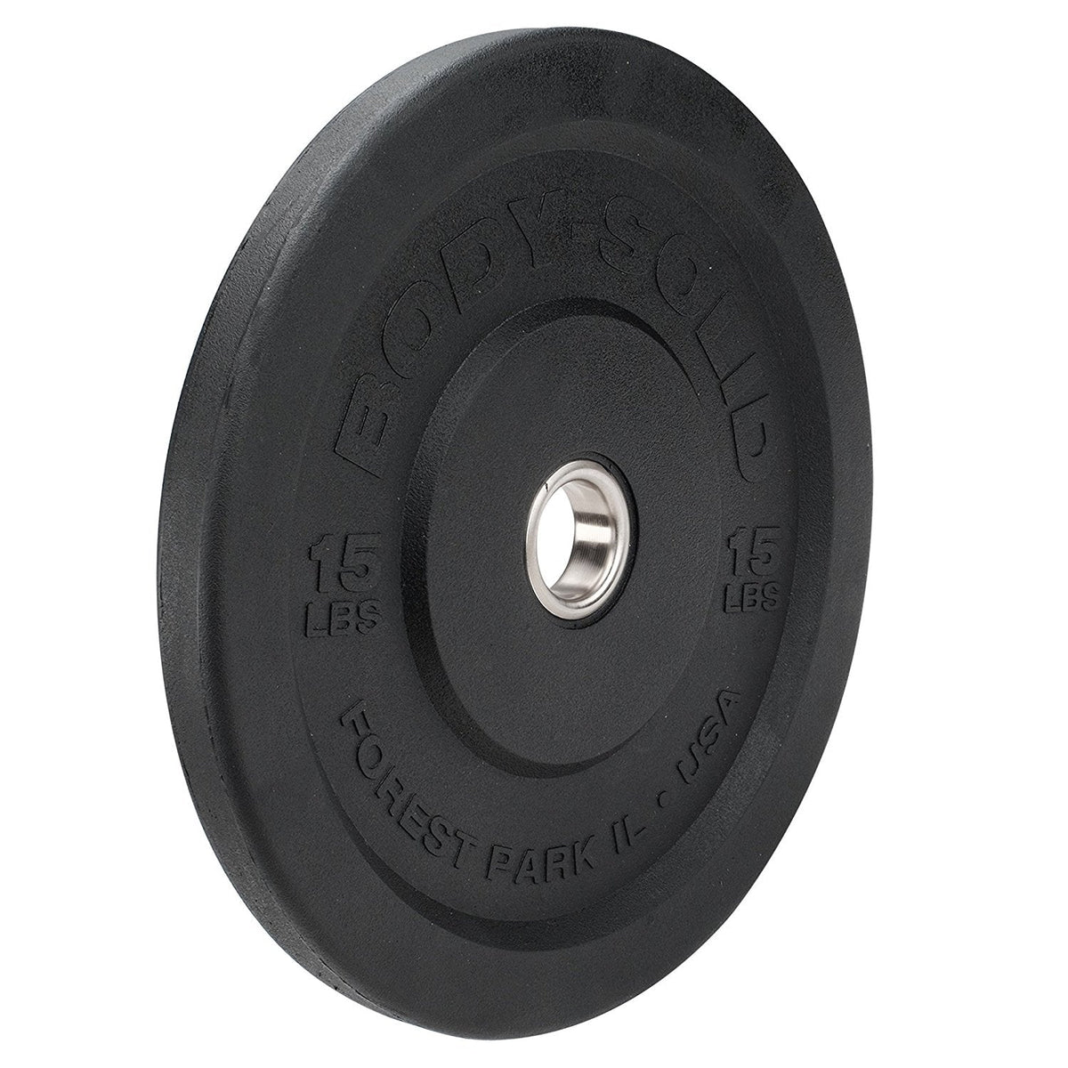 Body Solid Premium Bumper Plate Set Black, Olympic - GymBasis Store
