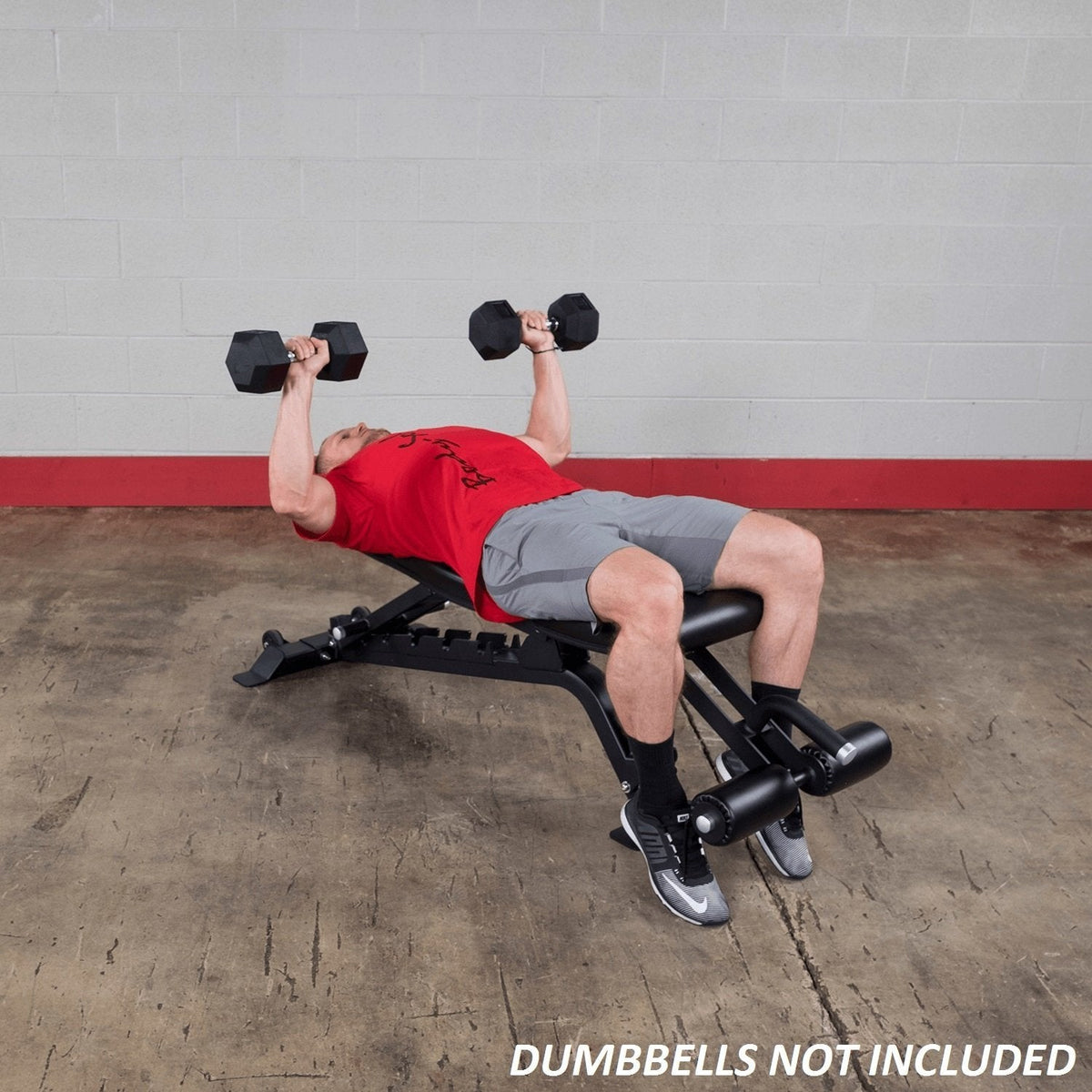 Body-Solid SFID425 Commercial Adjustable FID Bench with Leg Hold Down - 1000 Pound Weight Capacity - Flat Incline Decline Bench - GymBasis Store