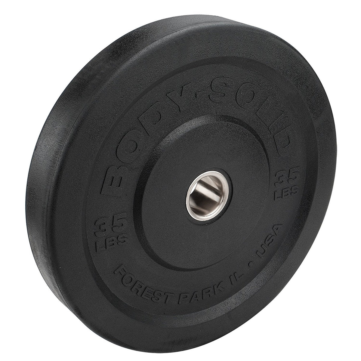 Body Solid Premium Bumper Plate Set Black, Olympic - GymBasis Store