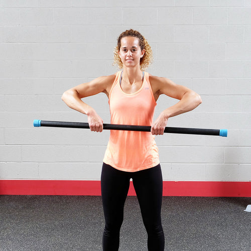 18LB BLUE PADDED WEIGHTED BAR - Grip Diameter 1.25"