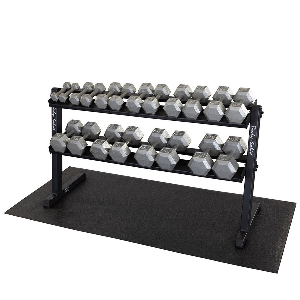 Rubber Hex Dumbell 5-50lb pairs
