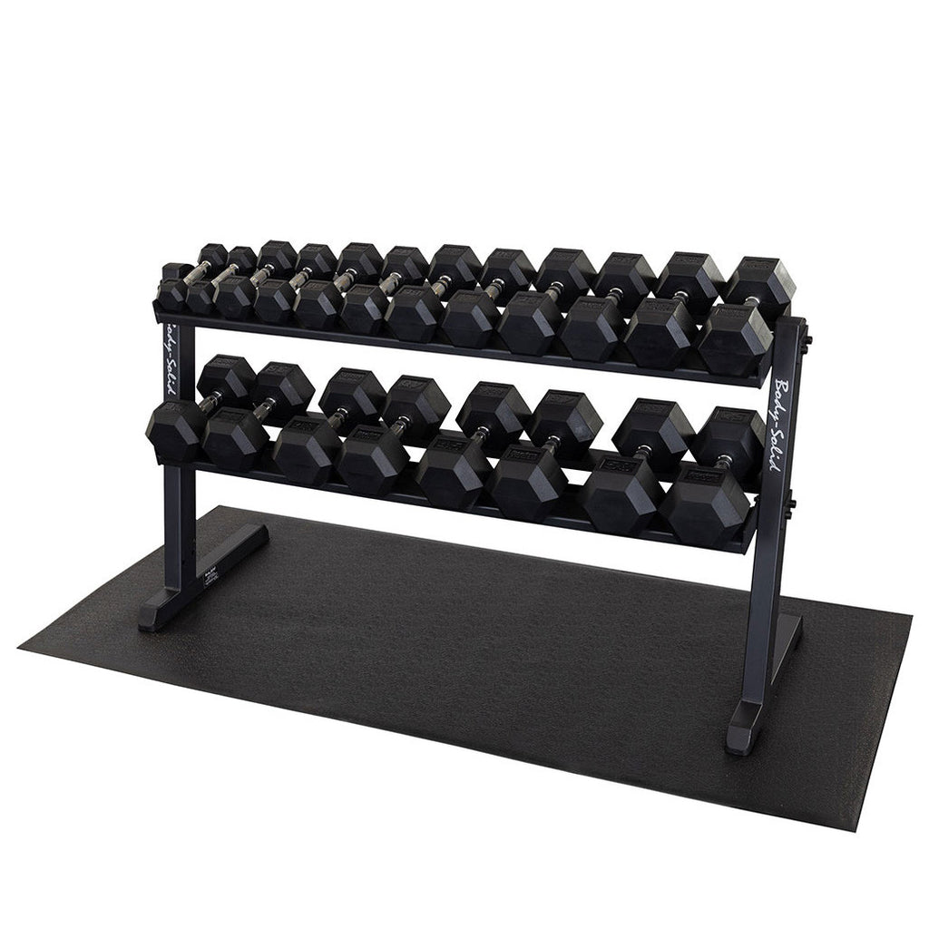 Rubber Hex Dumbell 5-50lb pairs