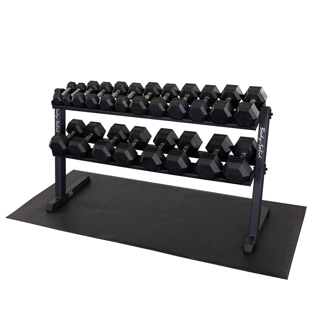 Rubber Hex Dumbell 55-75lb pairs