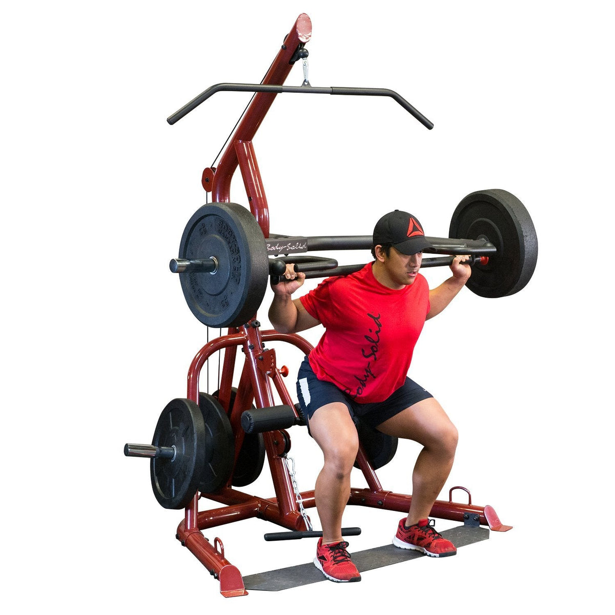 Body-Solid GLGS100 Corner Leverage Gym w/ Rubber Grip Plates - GymBasis Store