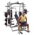 Body-Solid Series 7 Smith Complete Gym Package - GS348QP4 - with Black Grip Rubber Weight Set - GymBasis Store