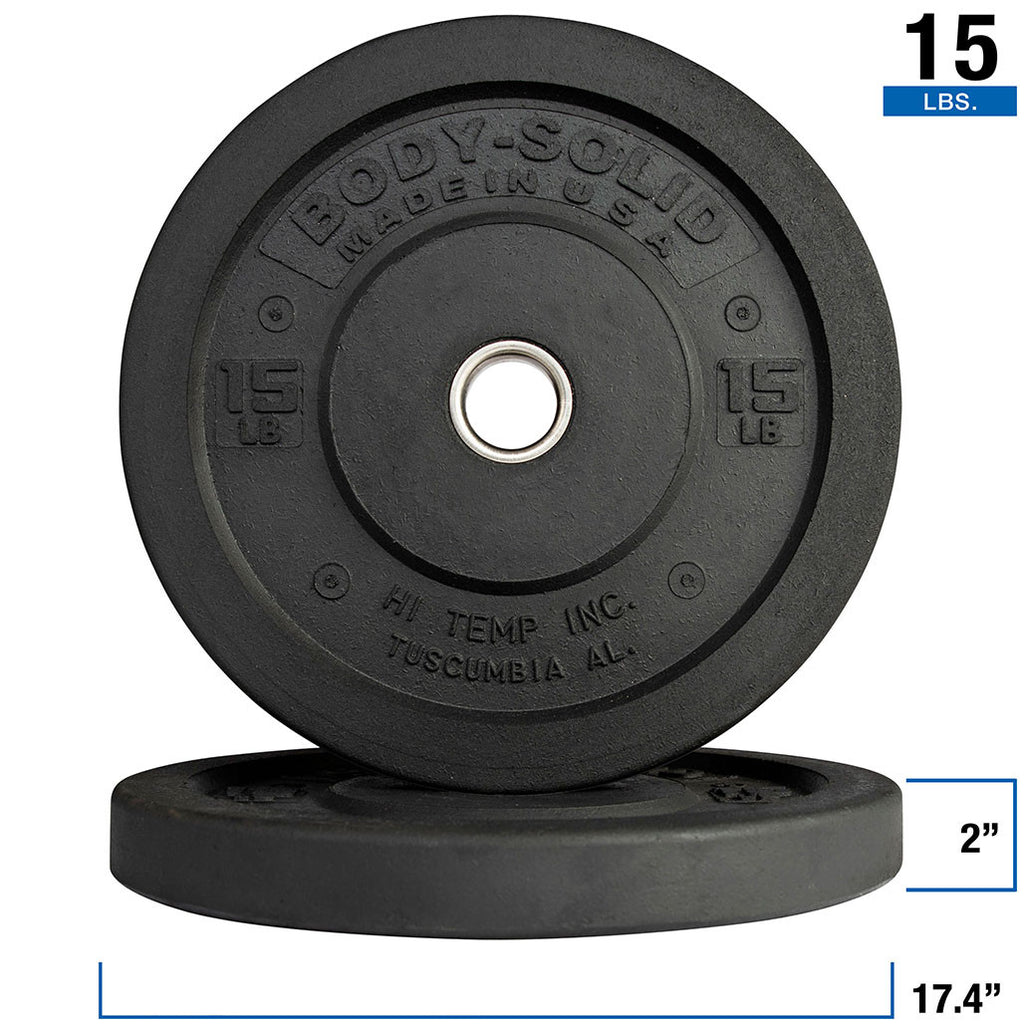 10LB BLACK BUMPER PLATES 17.375 ", Full Commercial Made is USA