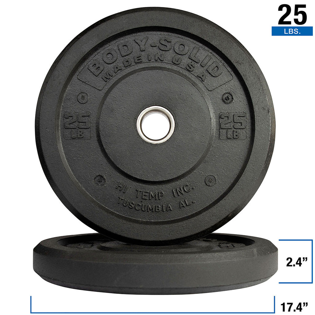 15LB BLACK BUMPER PLATES 17.375 ", Full Commercial Made is USA