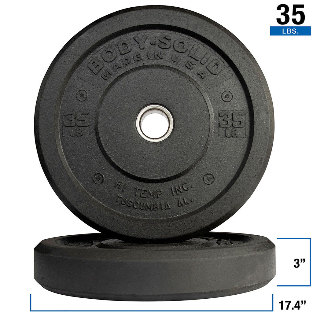 10LB BLACK BUMPER PLATES 17.375 ", Full Commercial Made is USA