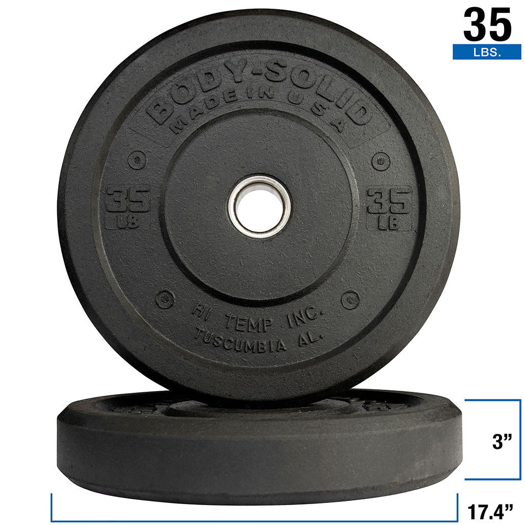 10LB BLACK BUMPER PLATES 17.375 ", Full Commercial Made is USA