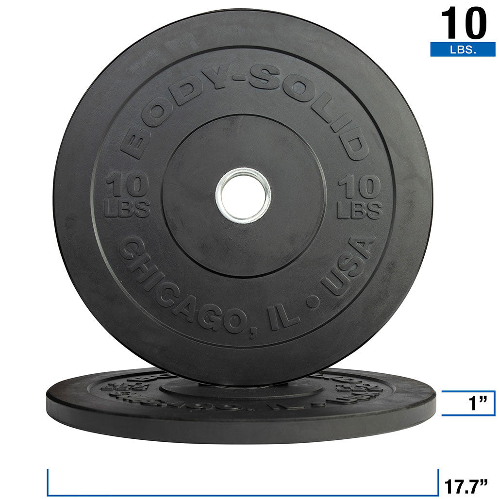 BLACK 25LB CHICAGO EXTREME BUMPER, 17.72", FULL COMMERCIAL, 3 YEAR WARRANTY