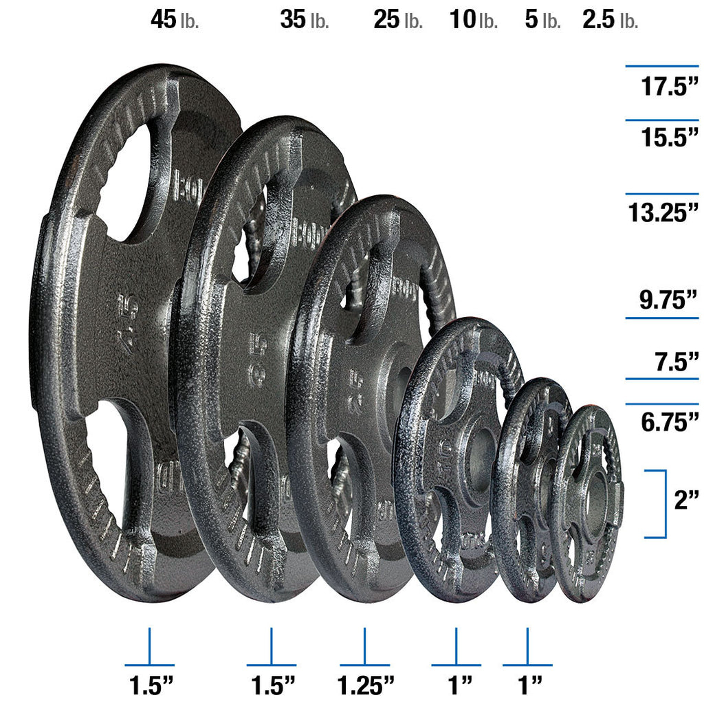 Grey Cast Grip Plate 45lb