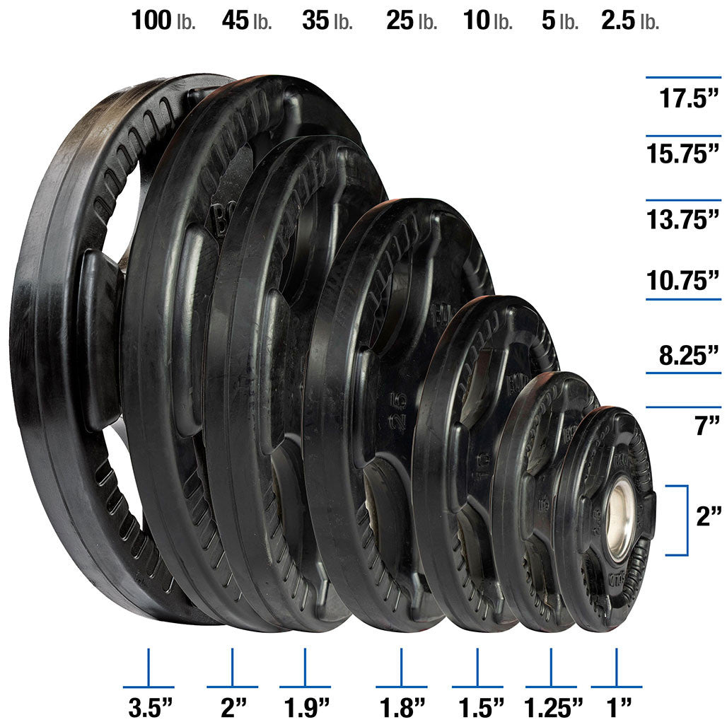 Rubber Grip Plate Black 2.5lb
