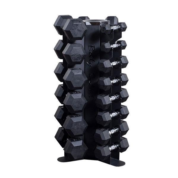 Body-Solid GDR80 5-50lb. SDR Rubber Dumbbell Package - GymBasis Store