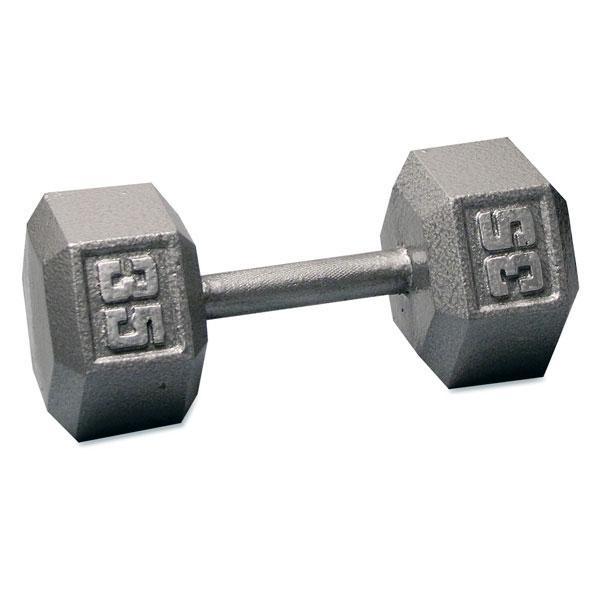 Body Solid 5 to 50 lb Gray Hex Dumbbell Set (Pairs) - GymBasis Store