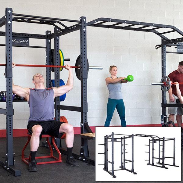 Body-Solid SPR1000 Double Commercial Power Rack Extended - GymBasis Store