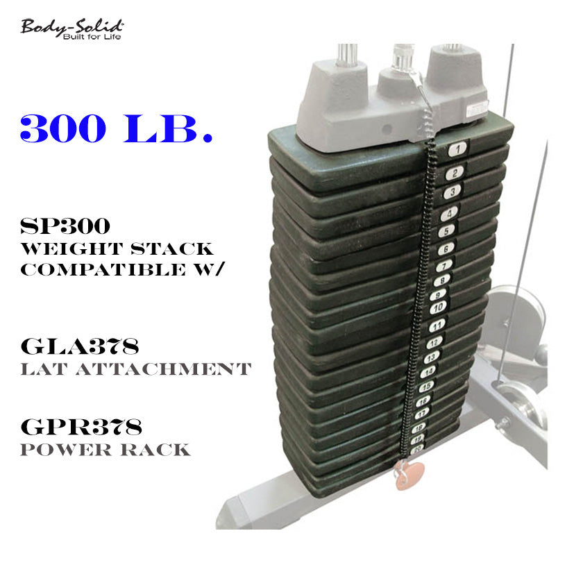 Body-Solid GPR378 Power Rack w/ GLA378 Lat Attach - GymBasis Store