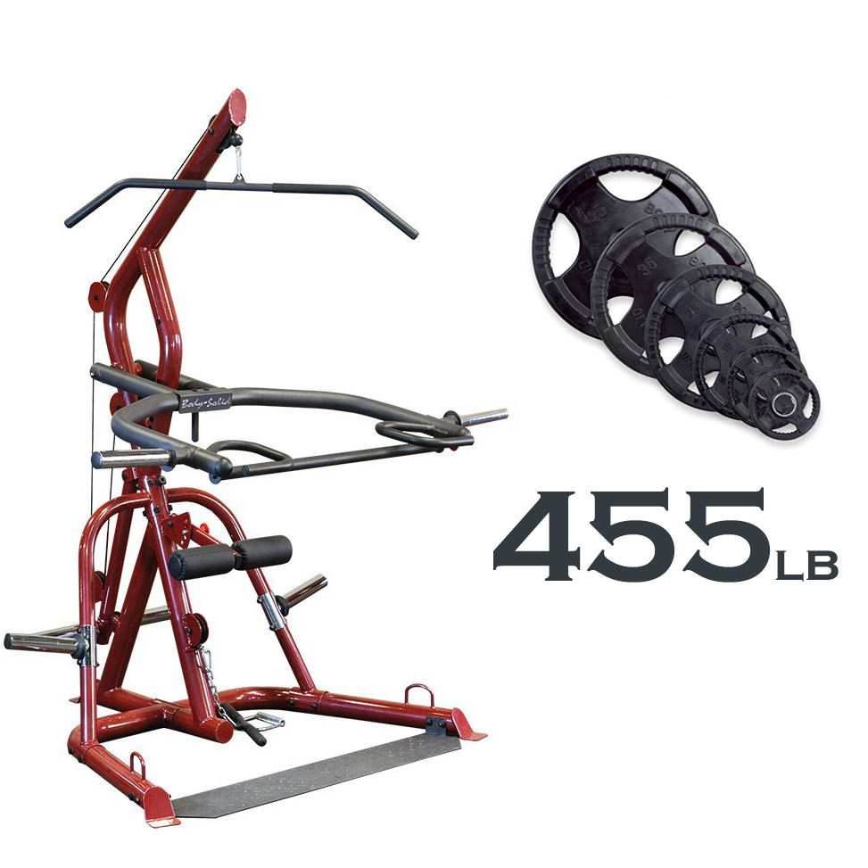 Body-Solid GLGS100 Corner Leverage Gym w/ Rubber Grip Plates - GymBasis Store