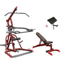Body Solid GLGS100P4 Corner Leverage Gym Package with GPCA1 Preacher Curl Attachment - GymBasis Store