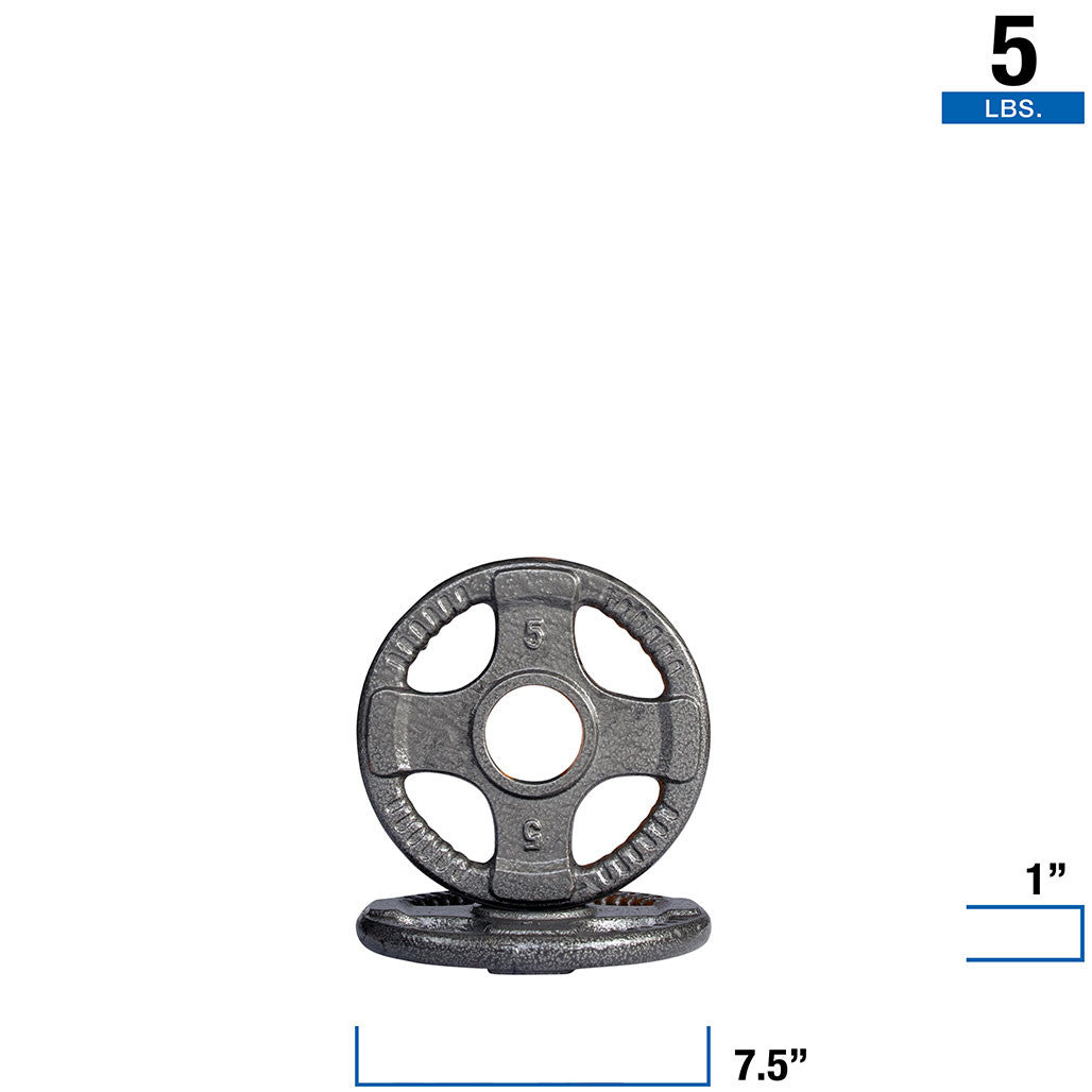 Grey Cast Grip Plate 5lb