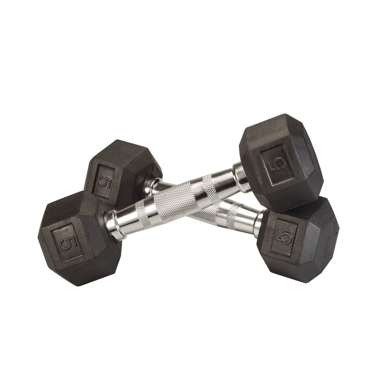 Heavy Duty Rubber Coated Dumbbell Set with Rack 5-70 lbs Pairs - Body-Solid - GymBasis Store