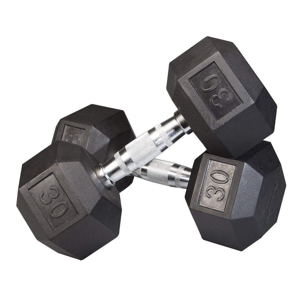 Heavy Duty Rubber Coated Dumbbell Set with Rack 5-70 lbs Pairs - Body-Solid - GymBasis Store