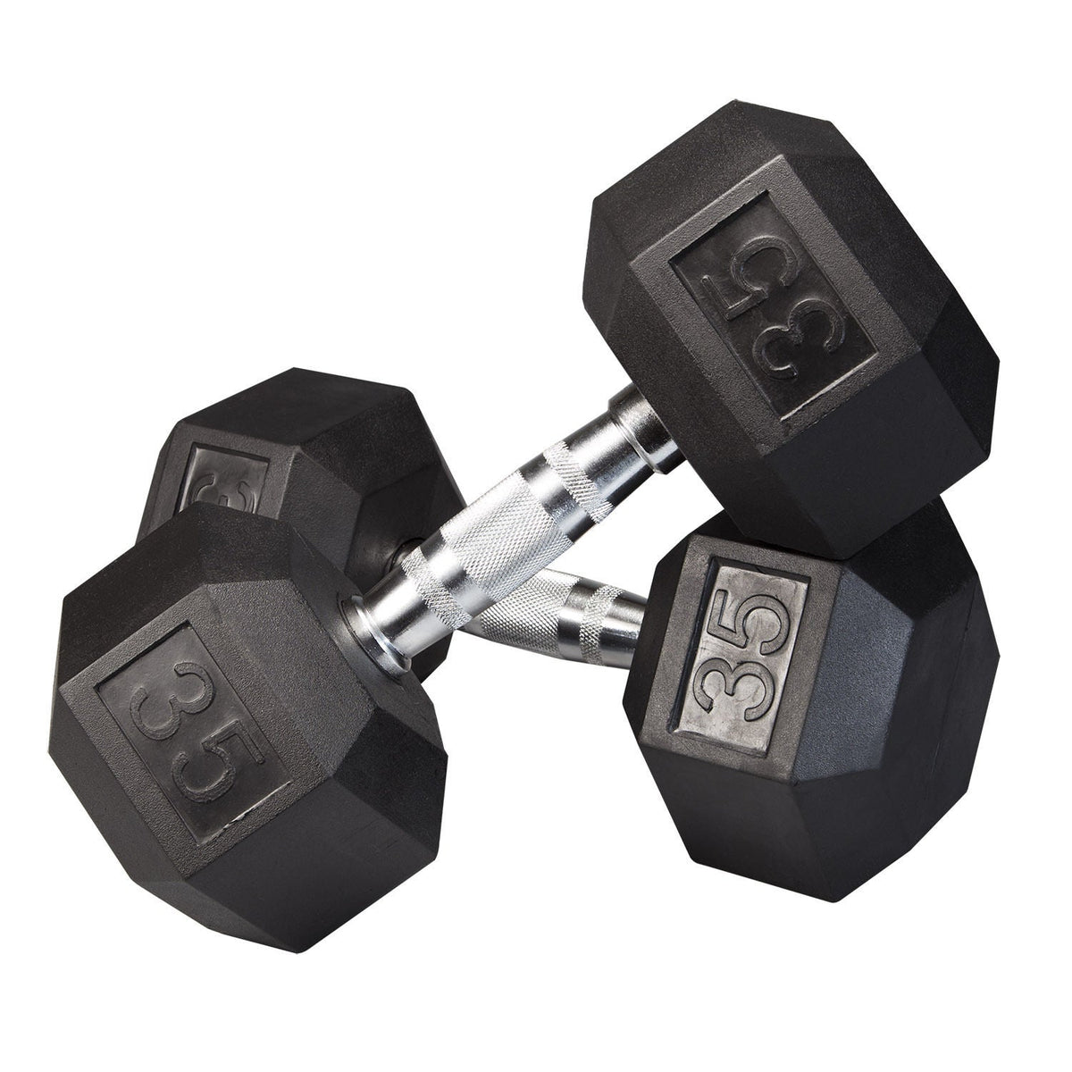Heavy Duty Rubber Coated Dumbbell Set with Rack 5-70 lbs Pairs - Body-Solid - GymBasis Store
